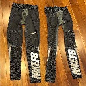 Lot of 2 Nike pro combat compression pants 1s 1m